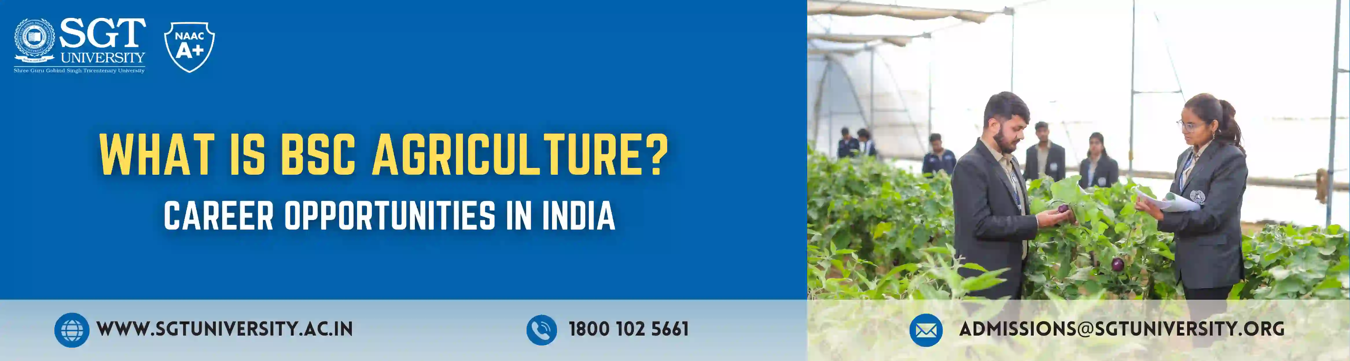 BSc Agriculture Course and Career Opportunities in India