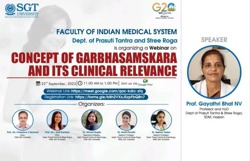 Webinar on Concept of Garbhasamskara