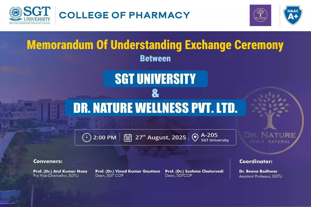 MoU with Dr. Nature Wellness Pvt. Ltd., Jaipur