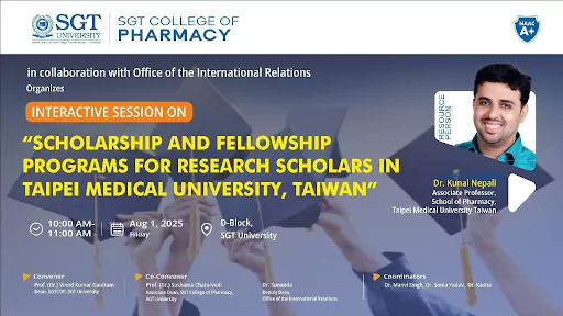 Scholarship and Fellowship Programs for Research Scholars in Taipei Medical University, Taiwan
