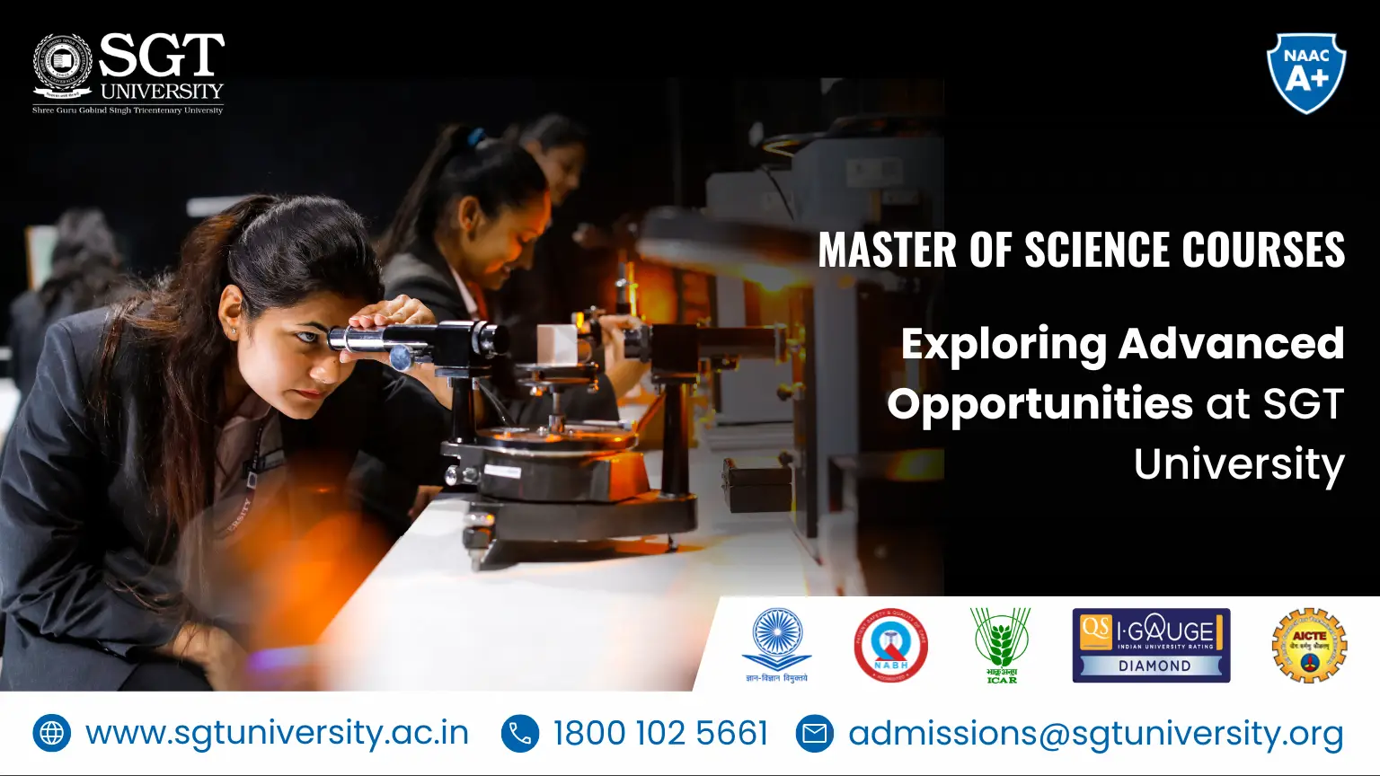 Master of Science Courses: Exploring Advanced Opportunities at SGT University's School of Basic and Applied Sciences
