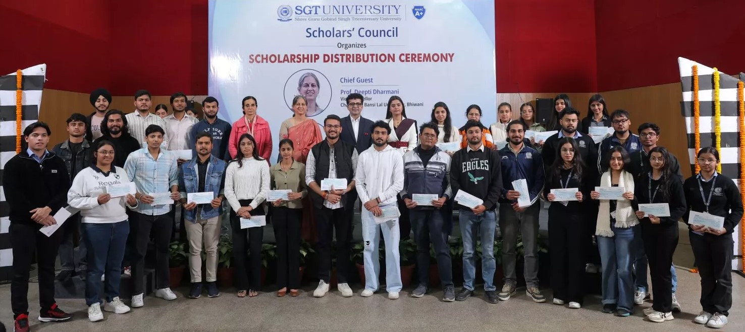 SGT University Hosts Scholarship Distribution Ceremony to Support and
                    Empower Meritorious Students