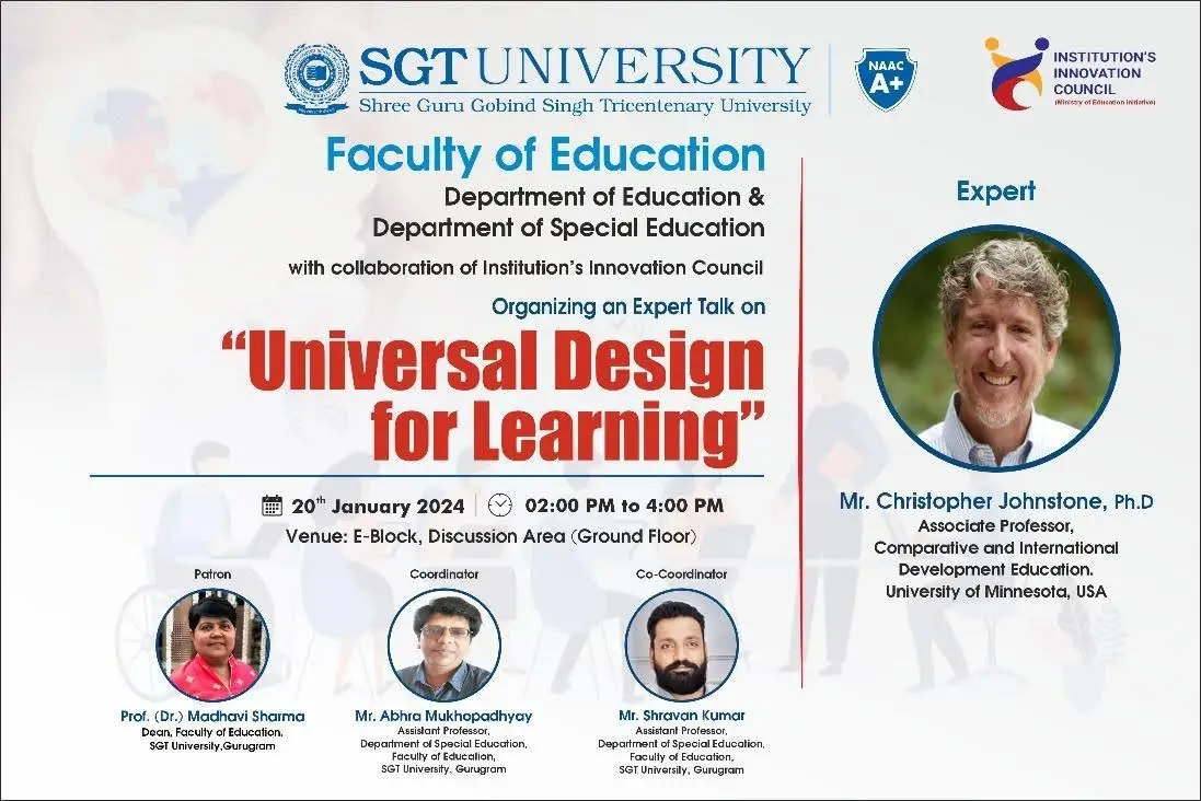 Expert Talk on “Universal Design for Learning” 1