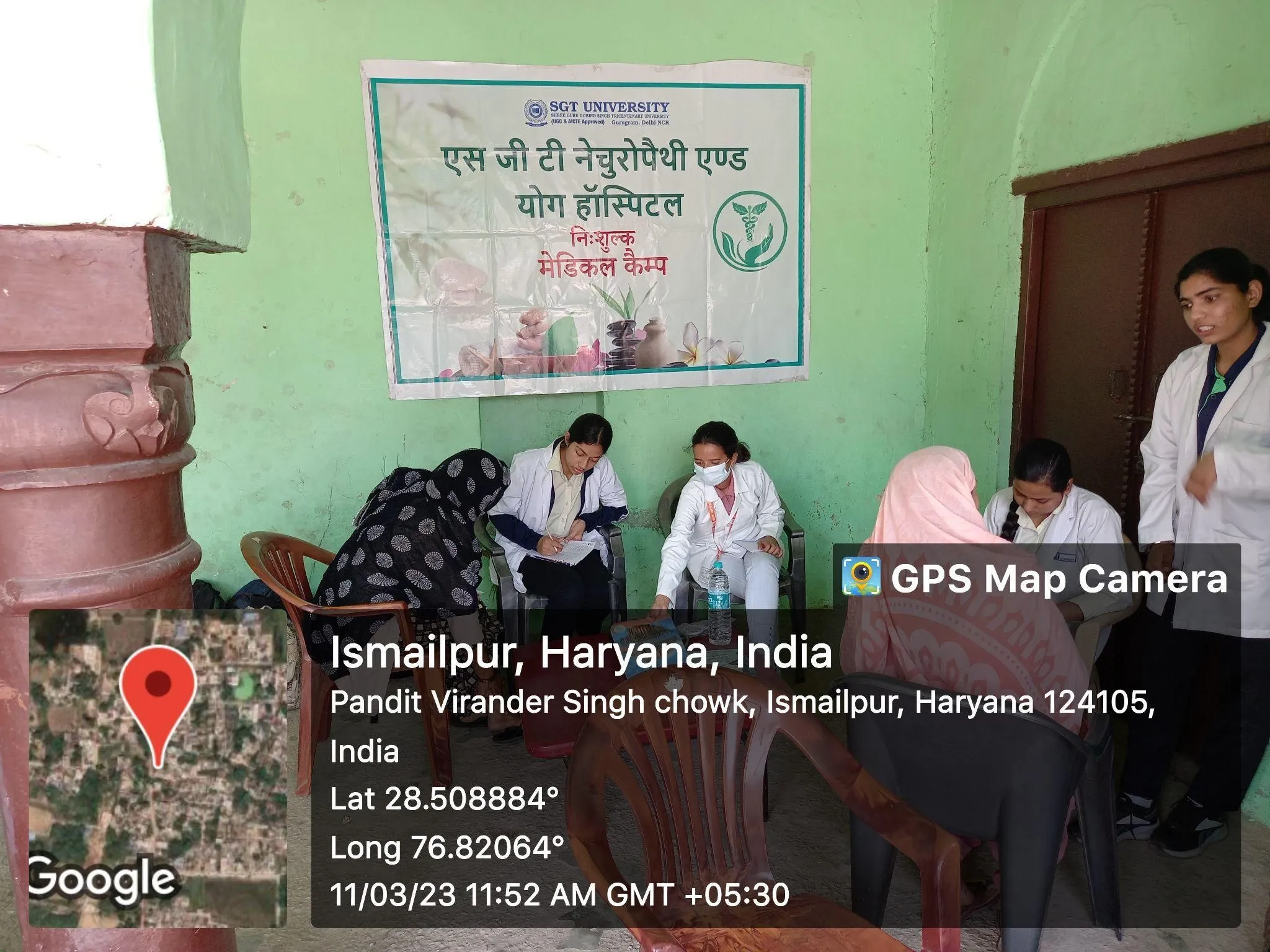 Free Naturopathy and Yoga Awareness and Health checkup camp at Farukhnagar Village, Budhera, Haryana 1