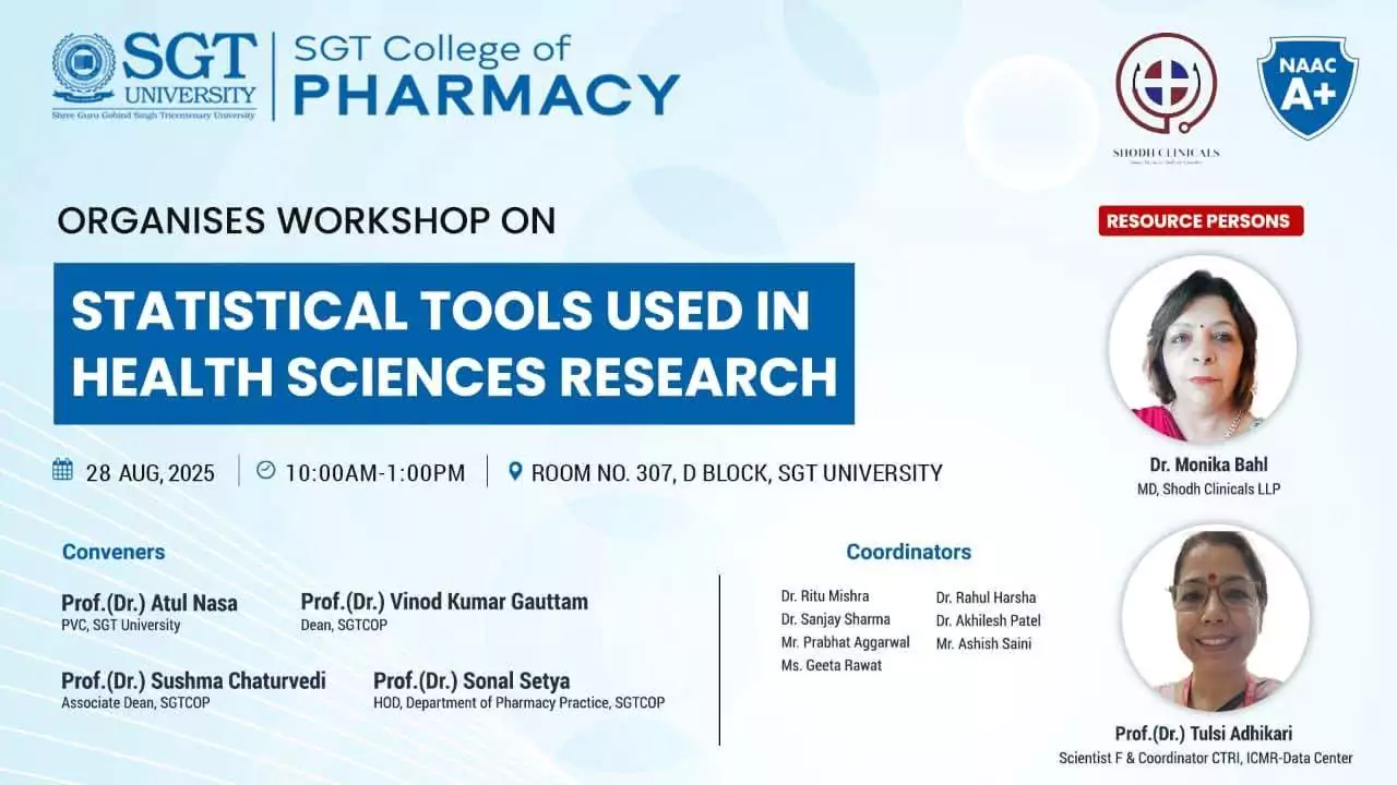 Workshop on “Statistical Tools Used in Health Sciences Research” 1